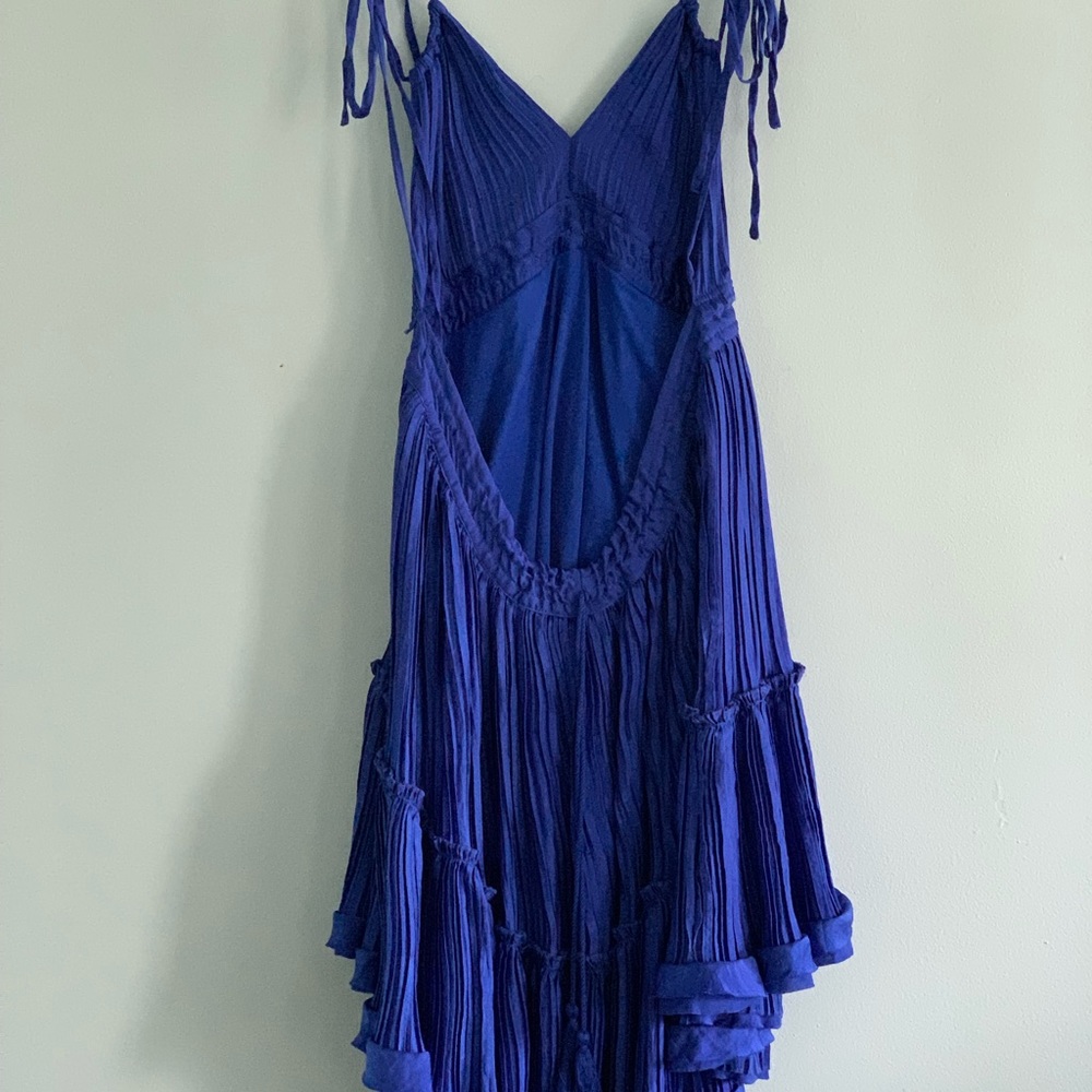 Beautiful flowing tiered dress with open back